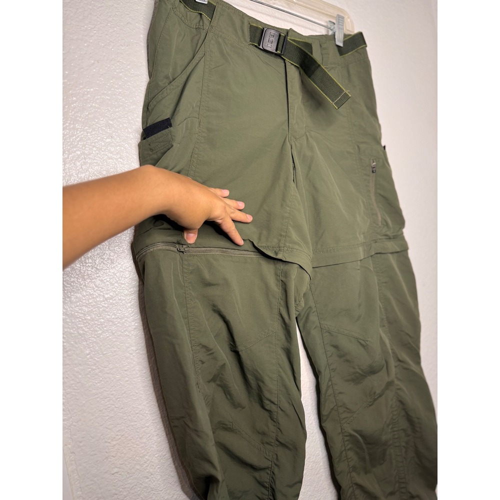REI Women's 4 Convertible Hiking Pants olive Nylon Lightweight Cargo gorpcore - Picture 2 of 9
